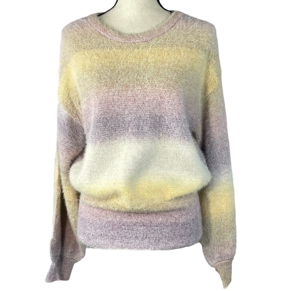 INC International Concepts X-Large Eyelash Sweater Balloon Sleeve Ombre